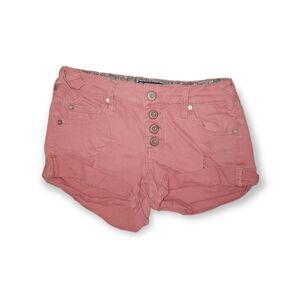 Boom Boom Jeans Orange/Pink Button Fly Jean Shorts 3